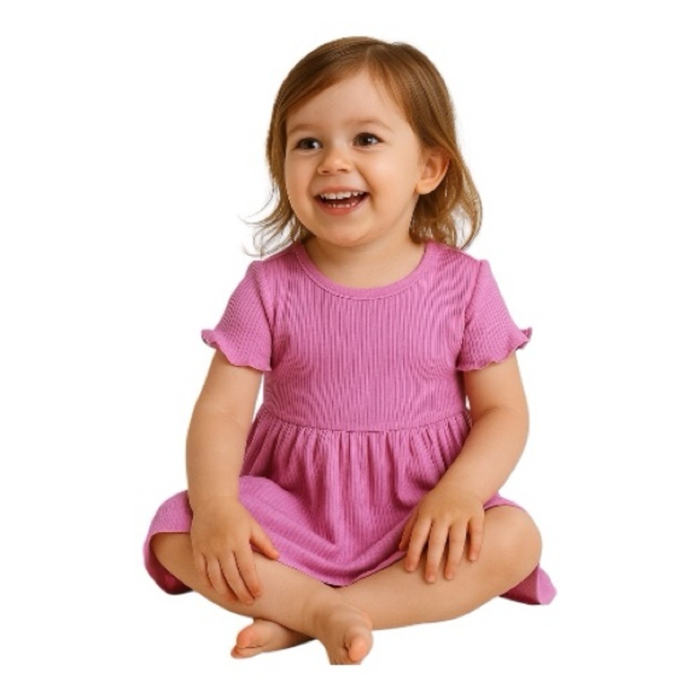 Cat & Jack Little Girls Dress Size 5T Opera Mauve Pink - Picture 2 of 7